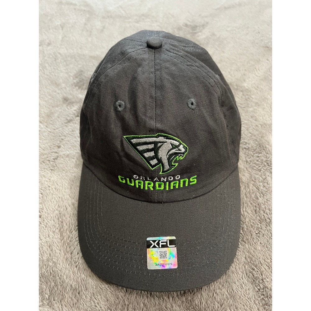 XFL Orlando Guardians Hat Mens Charcoal Grey Adjustable Baseball Cap Football